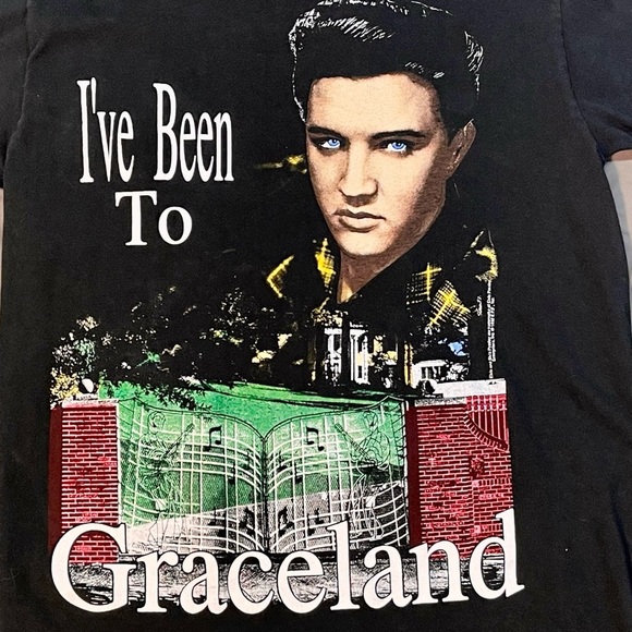 Vintage Jerzees 1992 Elvis Presley Graceland Memphis Tennessee T-Shirt Medium - Picture 2 of 4
